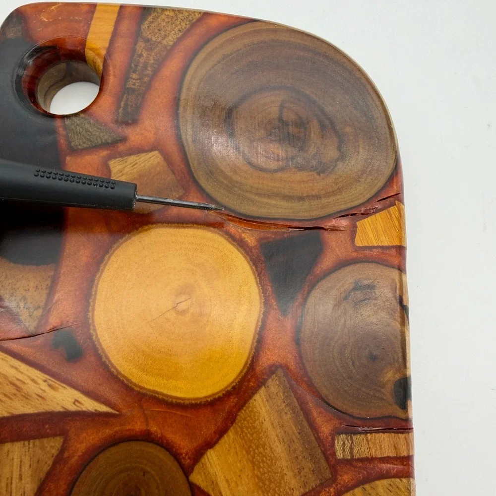 Chaverri Store Artisan Wood Resin Mosaic Cutting Board Serving Tray Costa Rica